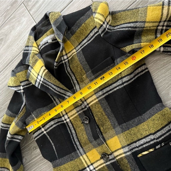 Exclusive|Vintage Plaid Jacket blazer,leather elbow patch,clueless style•LARGE - Picture 14 of 16